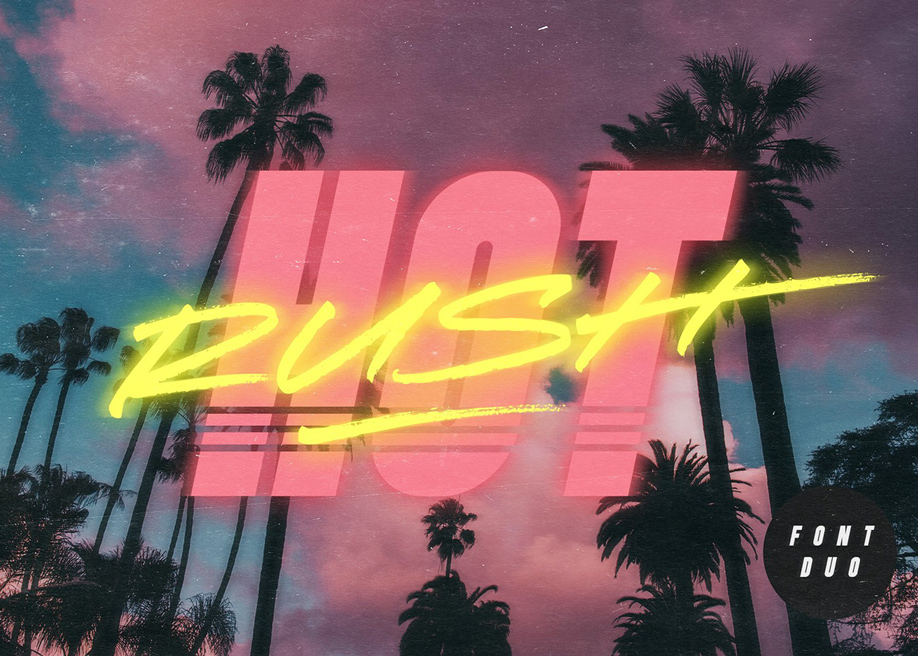 Hot Rush 80's Font