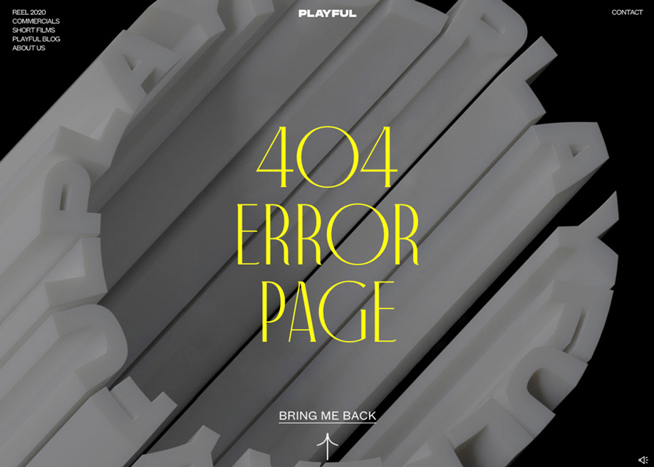 404 error page - Playful Agency