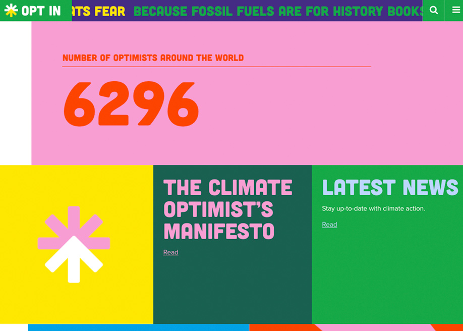 Typography color contrast - Climate Optimist