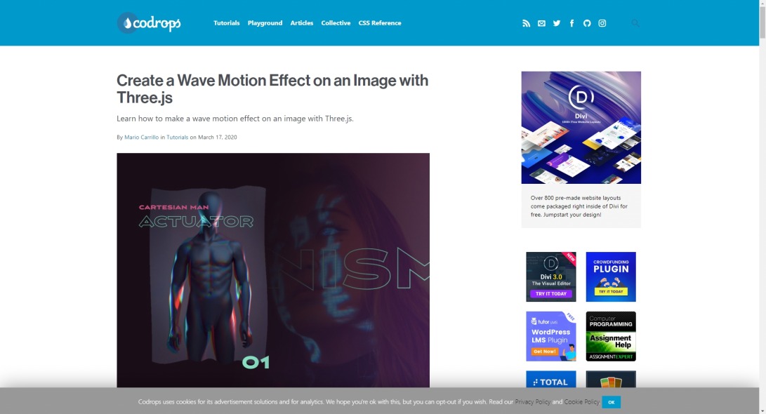 Create a Wave Motion Effect on an Image with Three.js | Codrops