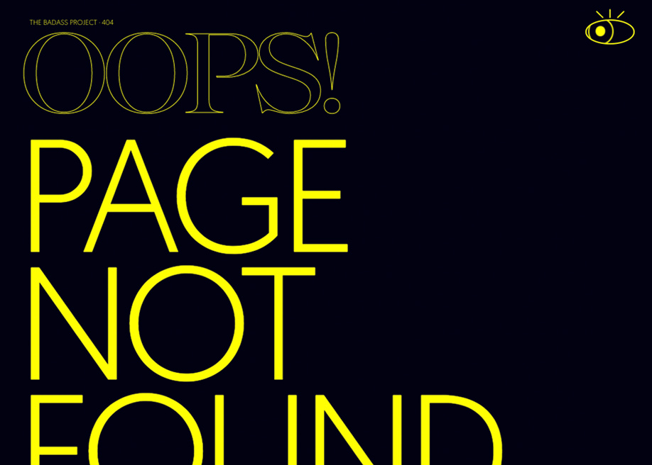 404 error page - The Badass Project