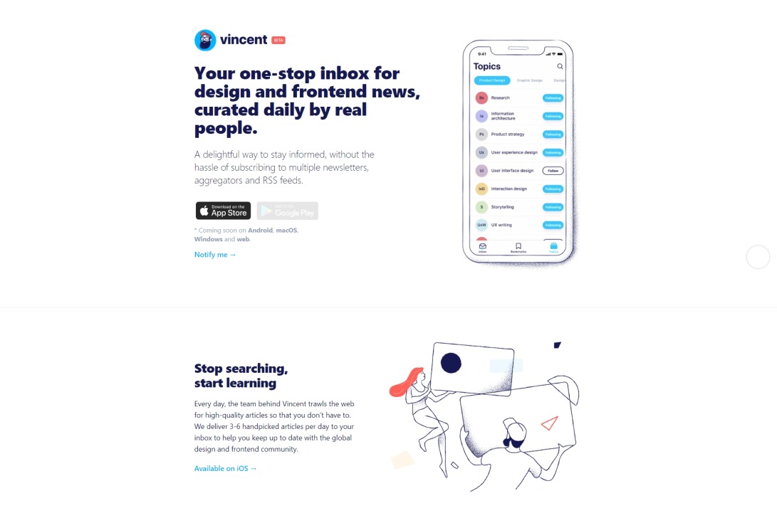 Vincent - Design and frontend news
