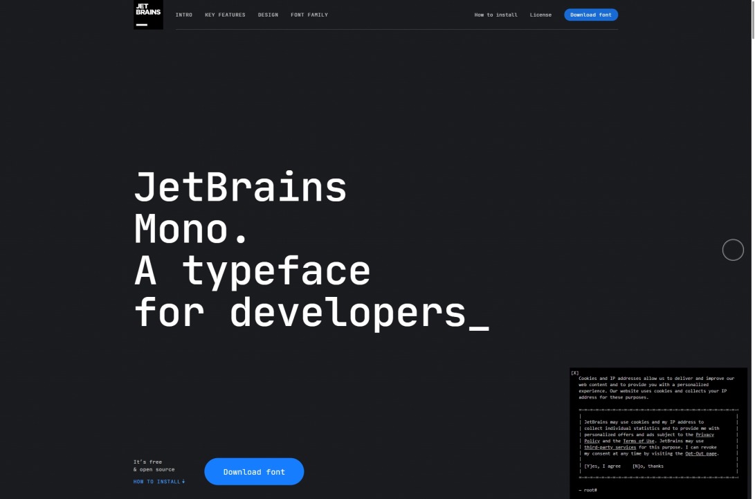 JetBrains Mono: A free and open source typeface for developers | JetBrains: Developer Tools for Professionals and Teams