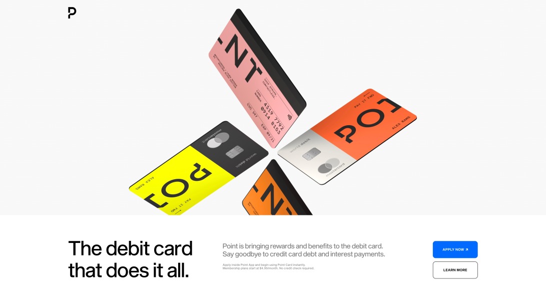 Point — the do it all debit card.