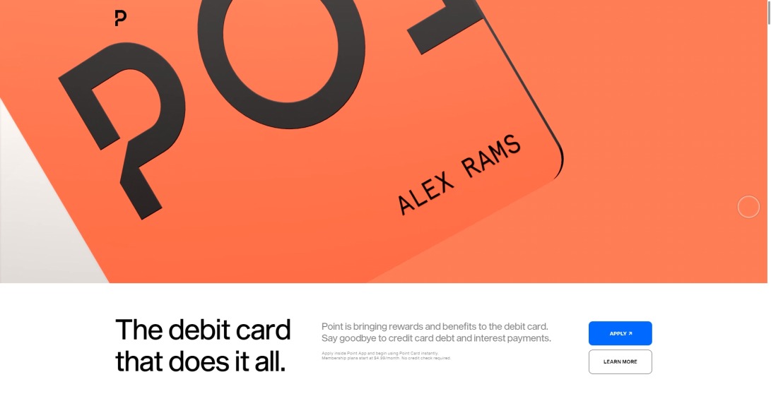 Point — The do it all debit card.