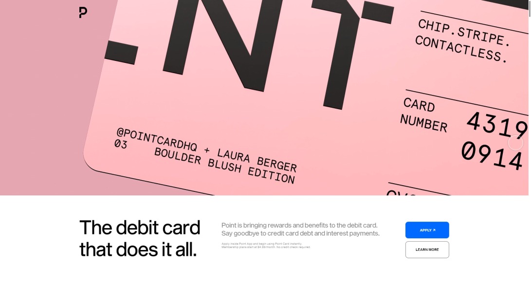 Point — The do it all debit card.