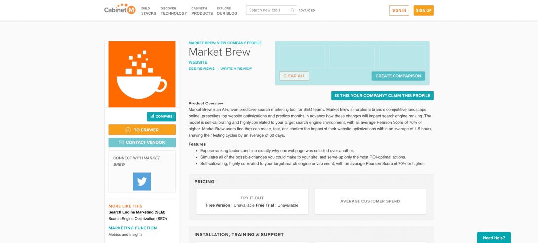 Market Brew | CabinetM Ranking Google SEO