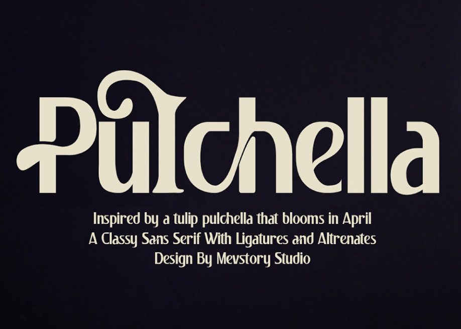 Pulchella kostenlose Schriftart