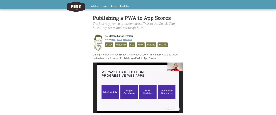Publishing a PWA to App Stores － firt.dev