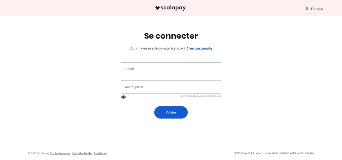 Se connecter - Scalapay