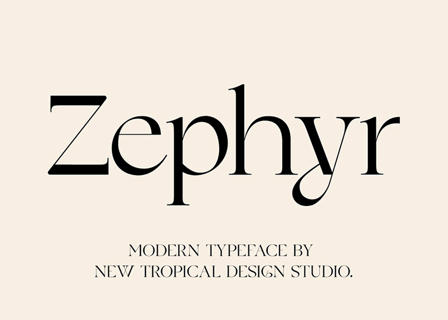 Zephyr Modern Serif Font