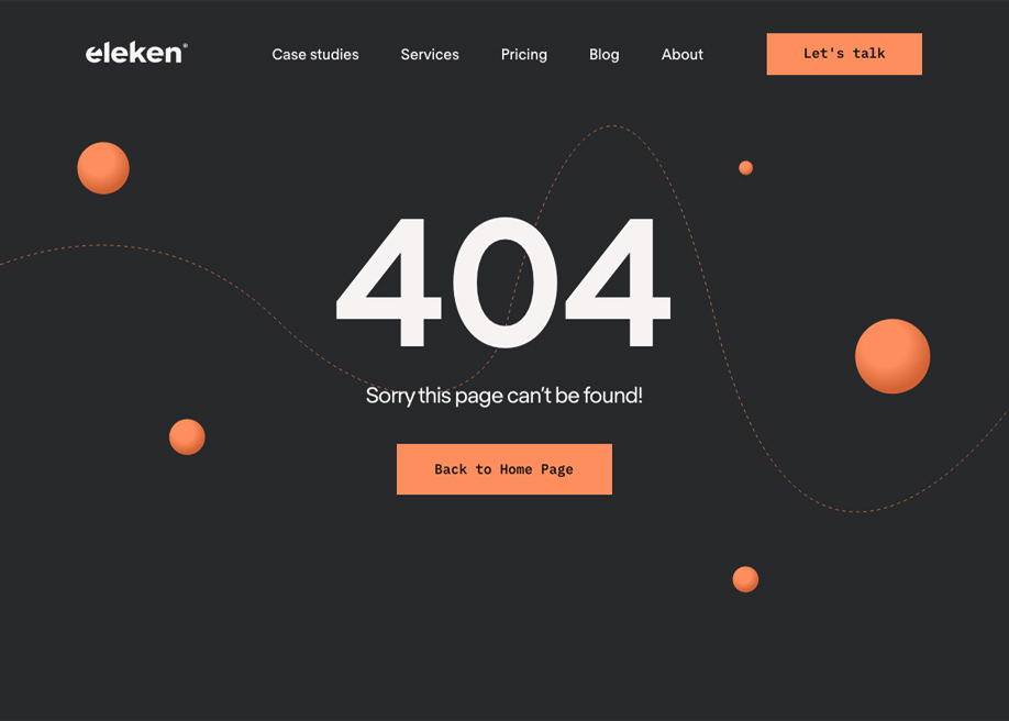 Eleken Agency - 4040 error page