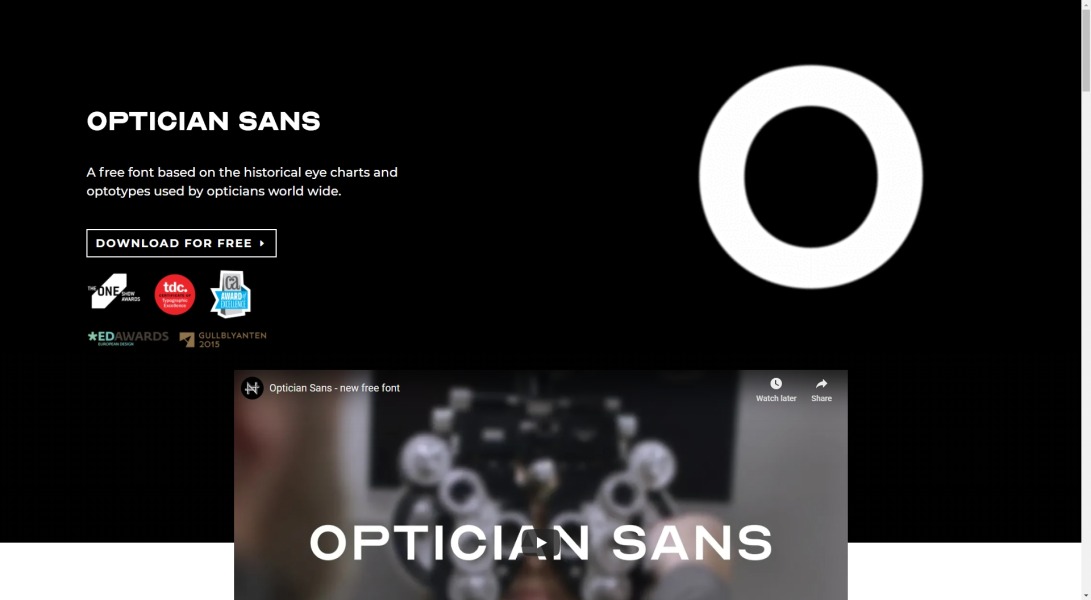 Optician Sans – Free font based on historical optotypes