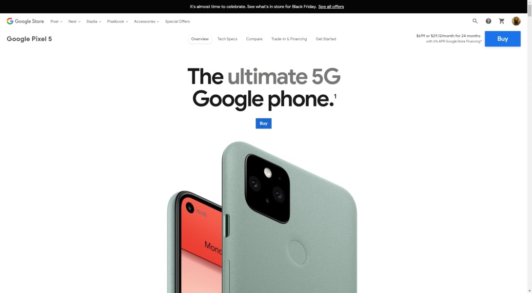 Pixel 5, The ultimate 5G Google phone - Google Store