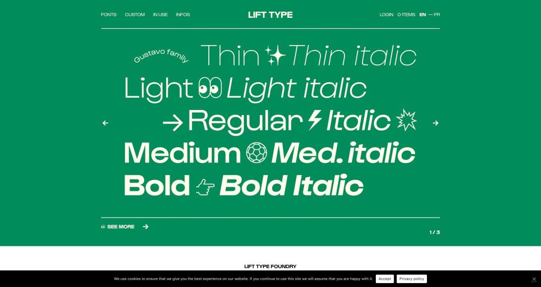 Lift Type — A french digital type foundry