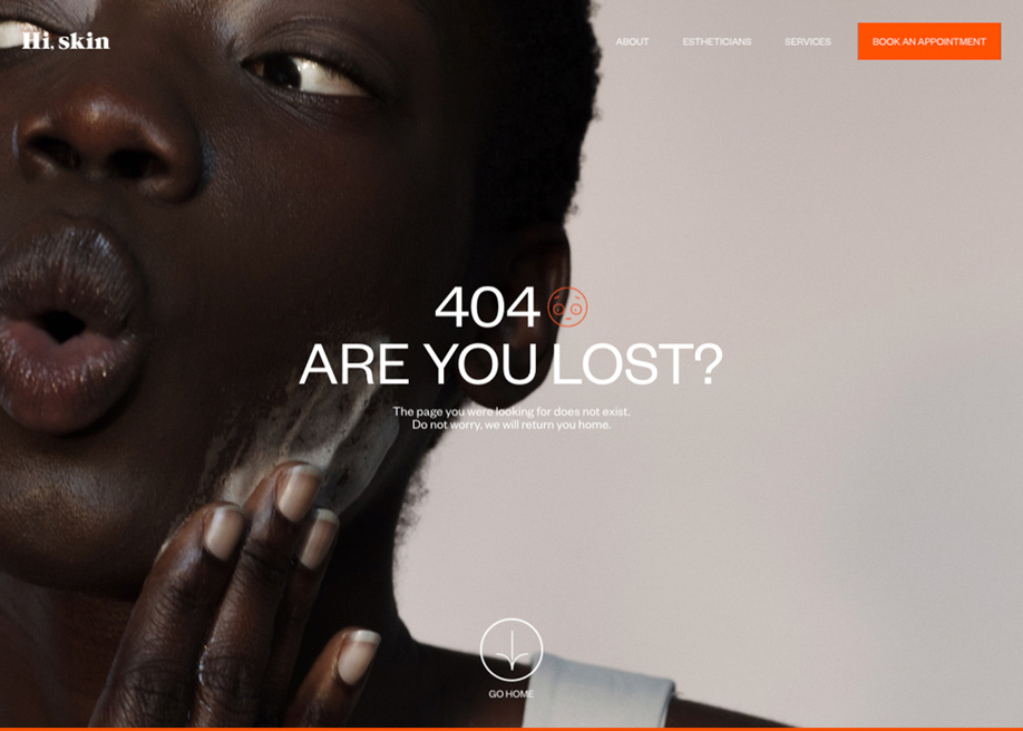 Hi skin - 404 error page