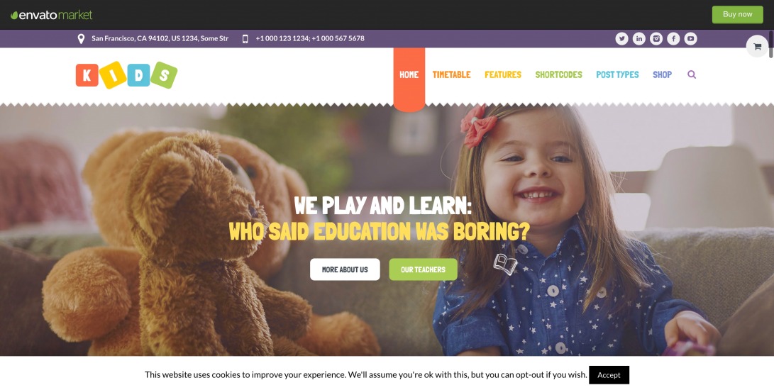 Kids - Day Care & Kindergarten WordPress Theme for Children Preview - ThemeForest