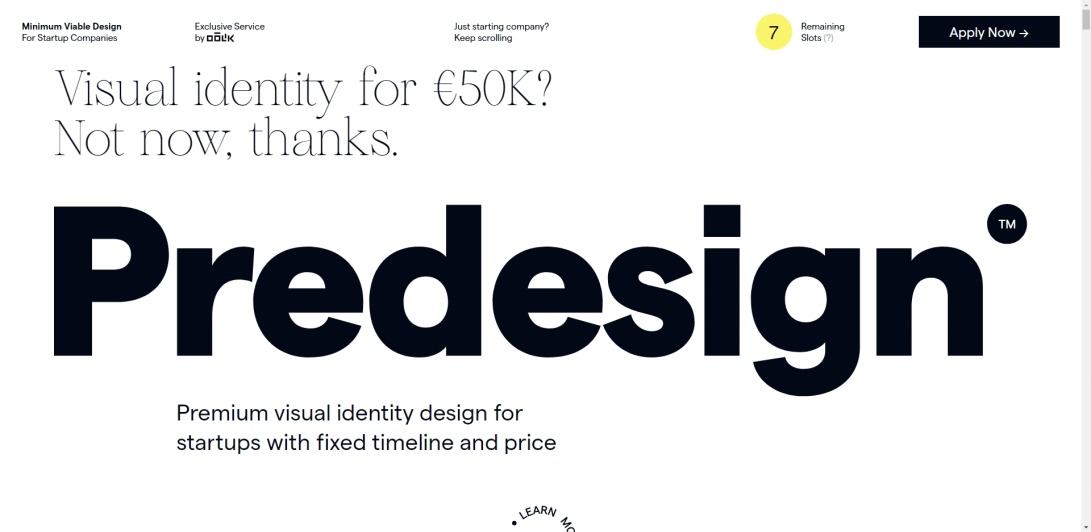 Predesign™ - Branding & Visual Identity Design for Startups
