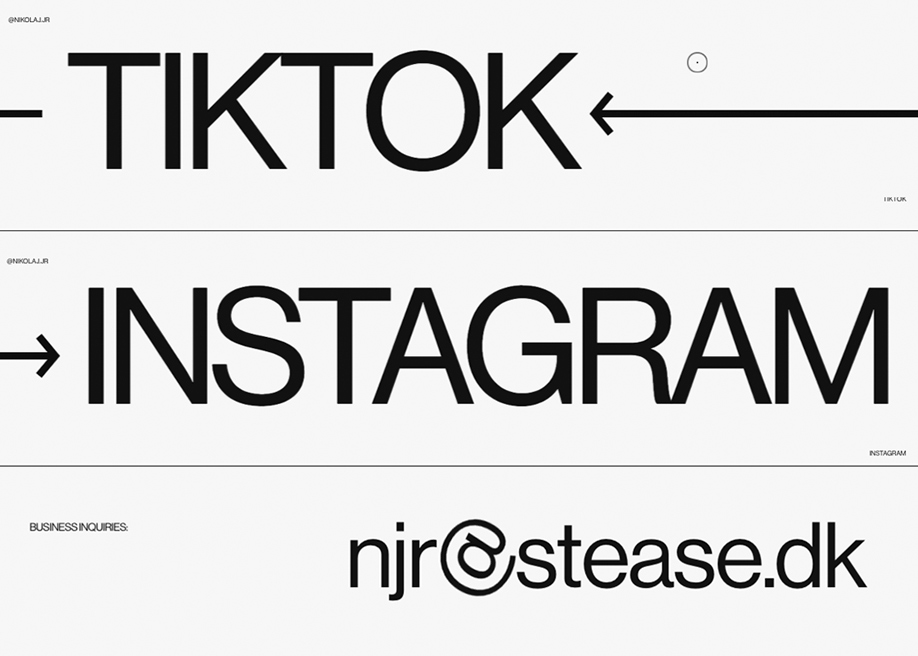 Nikolaj Juhlsen - Hero typography social media