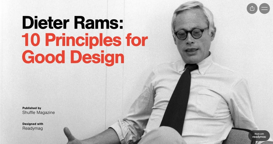 Dieter Rams: Ten Principles For Good Design