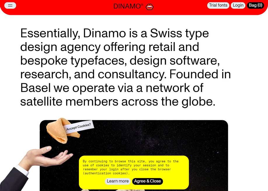 Dinamo - Animated cookie notification