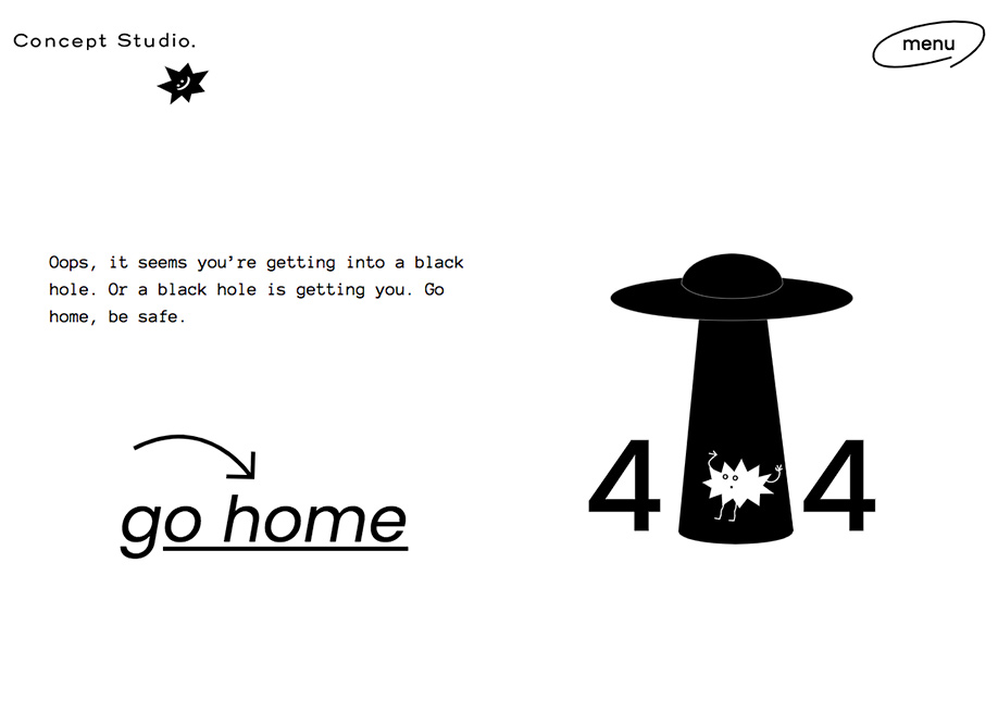 Concept Studio - 404 error page