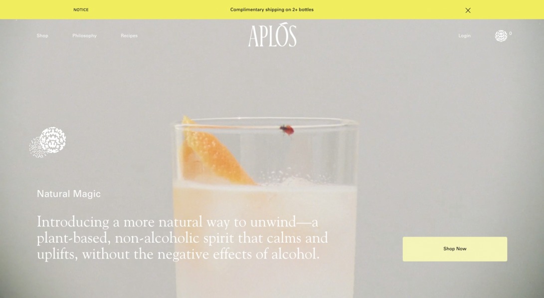 Aplos — Hemp-Infused Non-Alcoholic Spirit