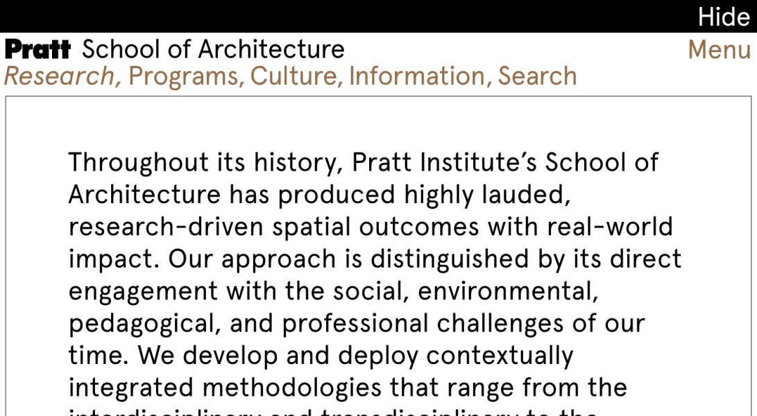Pratt Institute | School of Architecture