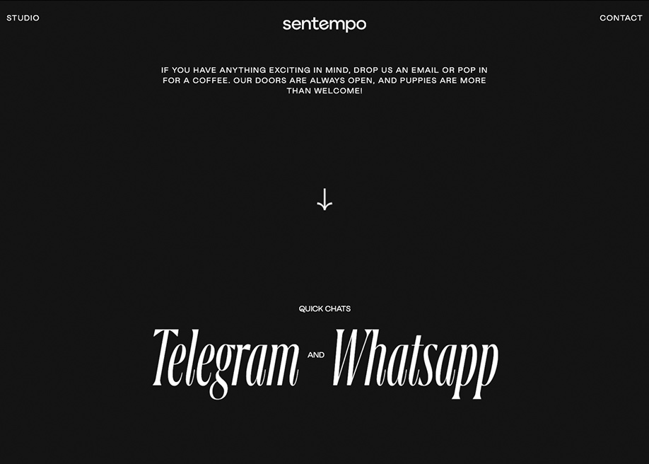 Studio Sentempo - Contact page
