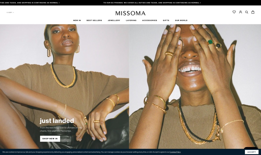 Missoma | Gold, Silver and Personalised Demi-Fine Jewellery | Missoma Limited