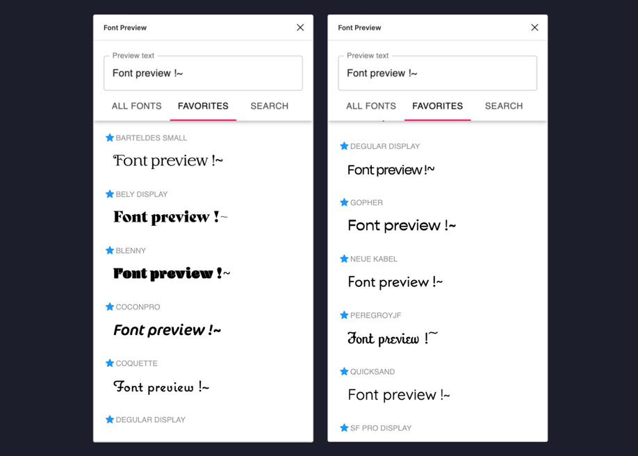 Font Preview - live font preview in Figma