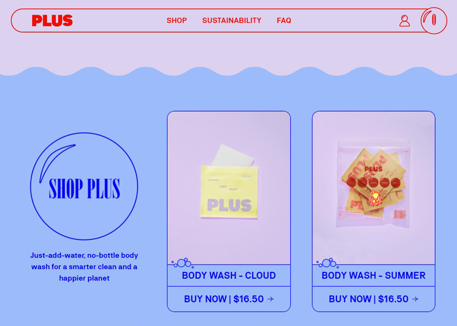 Clean with plus - Colorful bodywash e-commerce website