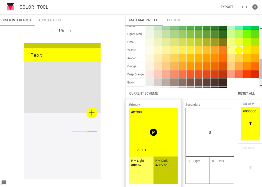 Material Design  - Color tool
