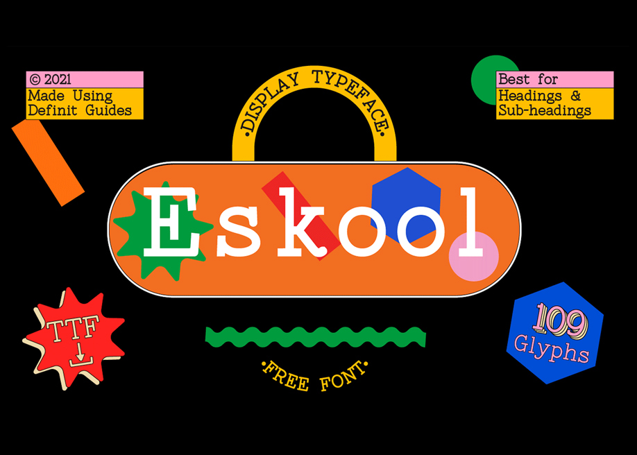 Eskool - free display typeface