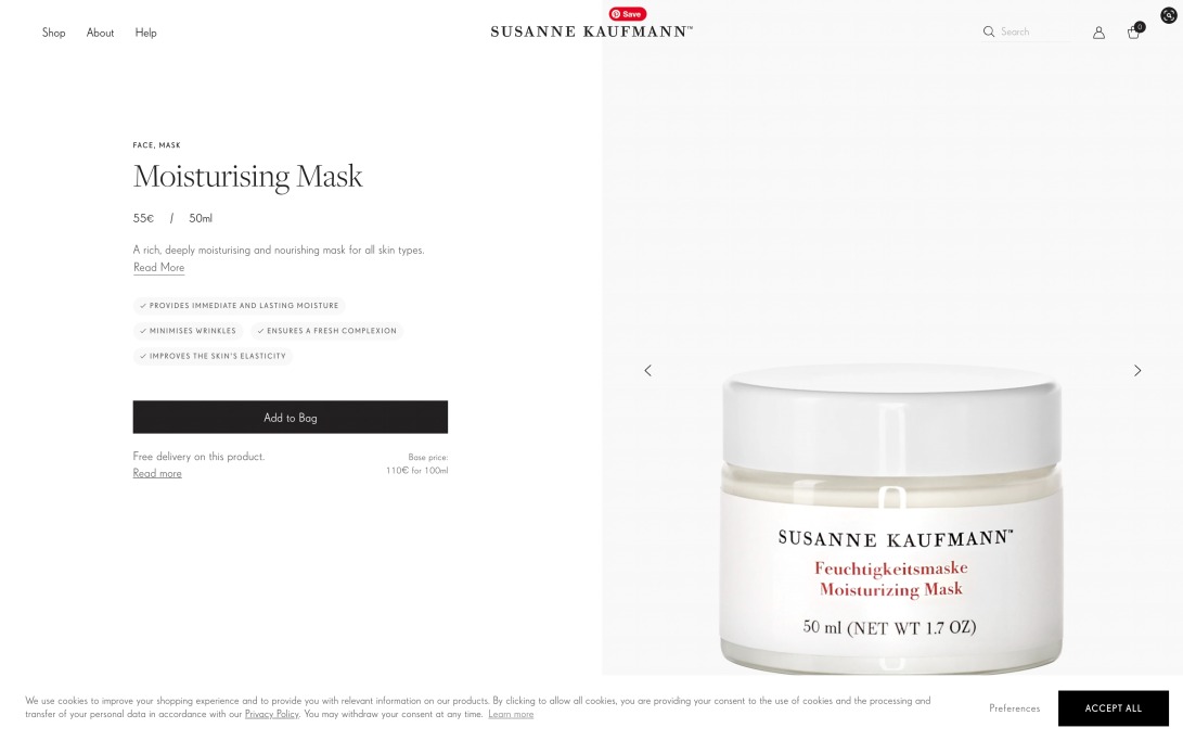 Moisturising Mask | Susanne Kaufmann
