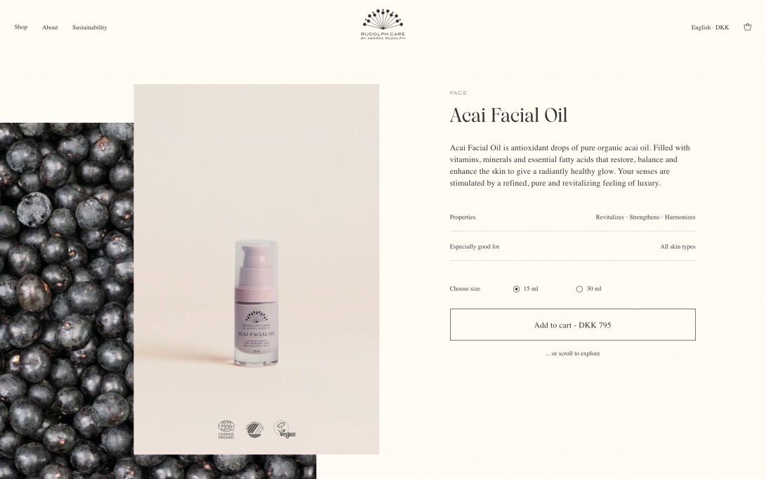 Acai Facial Oil | Rich, natural and organic facial oil