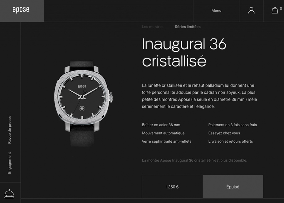 Apose - Automatic and luxury watches e-commerce