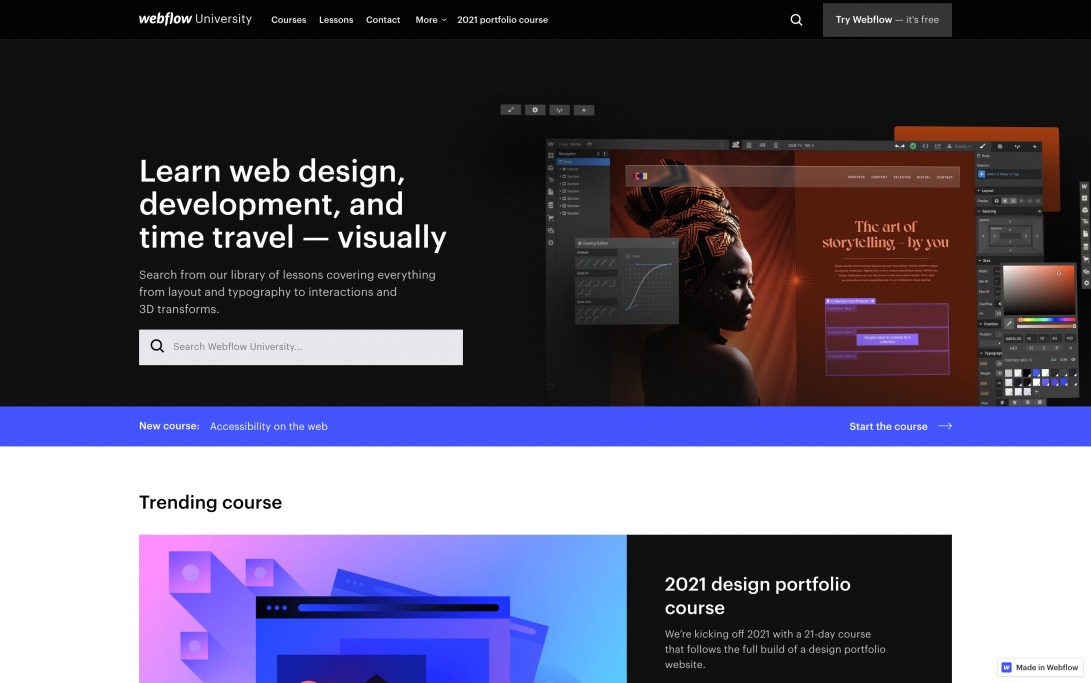 Learn web design with free video courses and tutorials | Webflow University