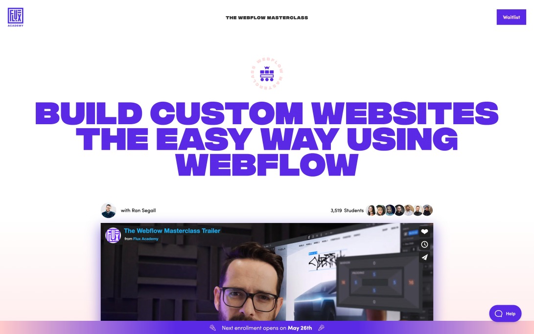 The Webflow Masterclass - Learn how to build websites with Webflow
