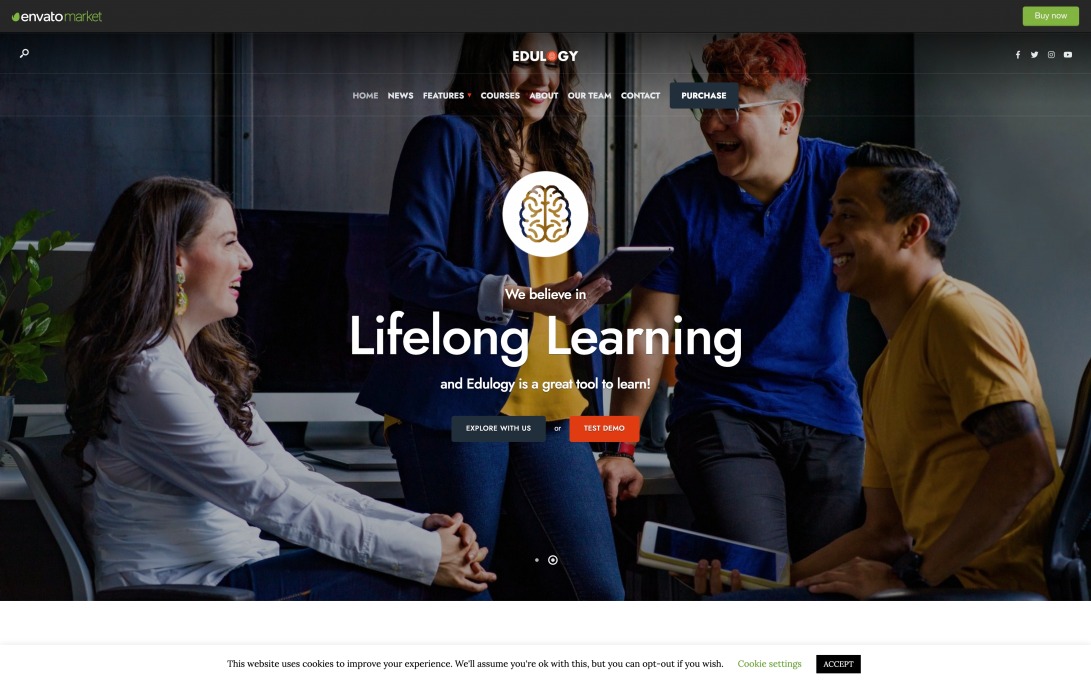 Edulogy - E-learning and Courses Theme Preview - ThemeForest