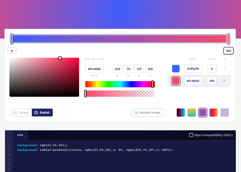 CSS Gradient - Gradient background generator