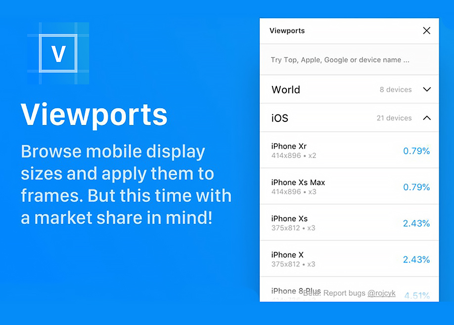 Viewports - Display sizes viewports in Figma