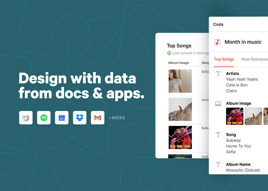 Coda - Design with data from docs & apps