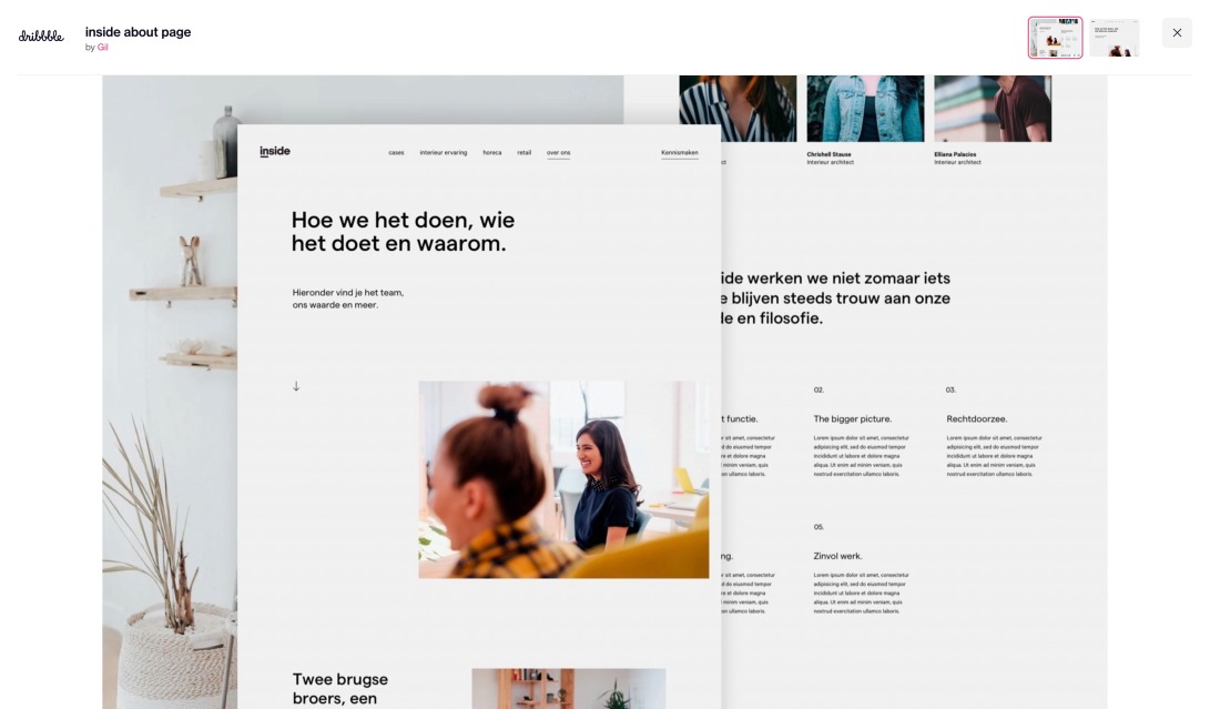 Dribbble - Inside about page.jpg by Gil