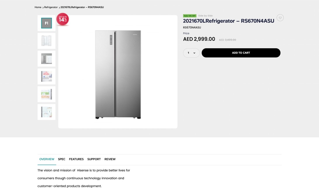 2021670LRefrigerator - RS670N4ASU - Hisense Middle East