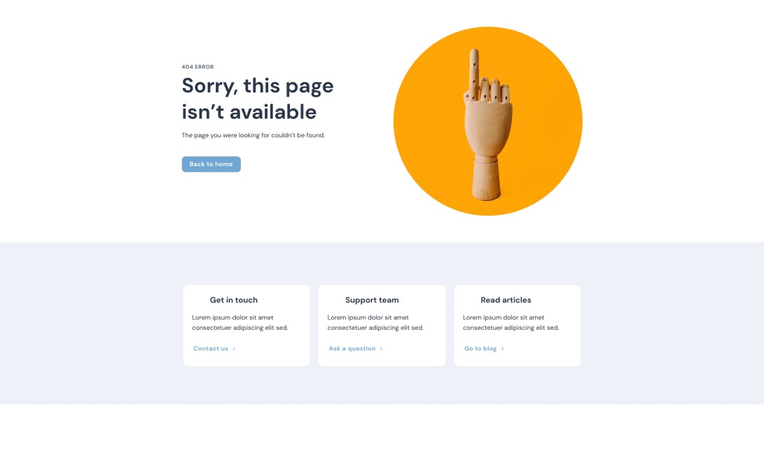 404 Page: Handy - Layouts