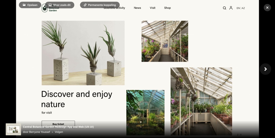 Central Botanical Garden Redesign App and Web (UX-UI) on Behance