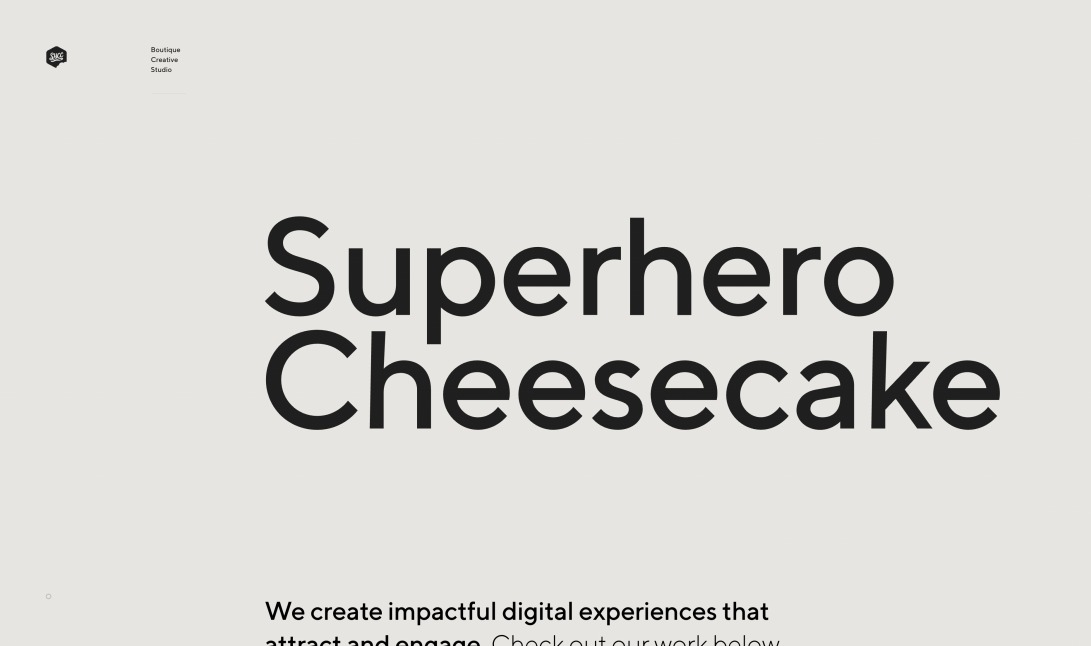 Superhero Cheesecake. Boutique Creative Studio.