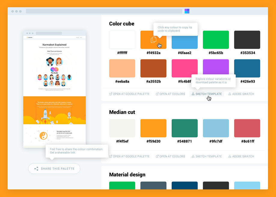 Site Palette - Chrome extension - Awwwards