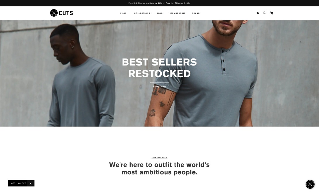 Cuts Clothing | Cuts Clothing - Awwwards